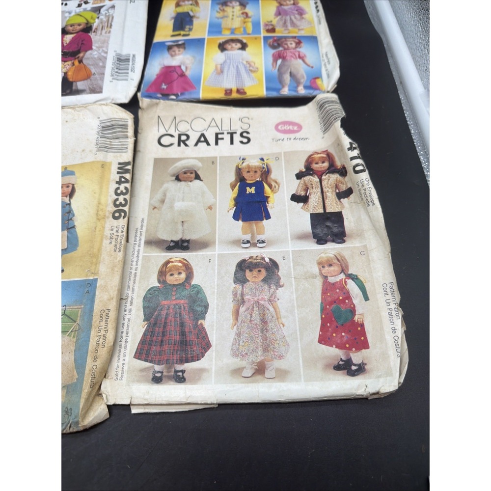 VTG Lot 6 McCalls 18" Doll Clothes Pattern 3275 P410 5775 6804 4336 4066 UNCUT - Picture 5 of 5